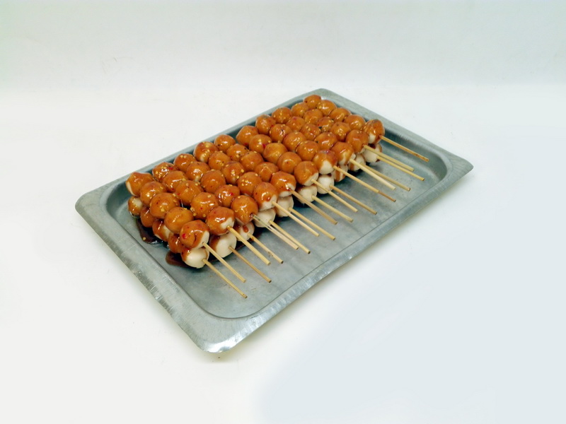 bandeja replica pincho bolas pescado salsa asia.metal-resina 6x39_5x27 1u